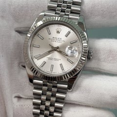 Rolex Datejust 41 126334 41mm Silver Dial 18k White Gold Steel Jubilee Box Paper
