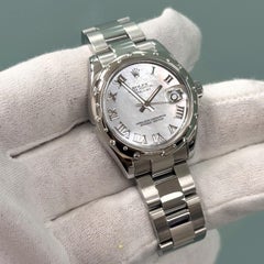 Rolex Datejust Midsize 178344 31mm Mother of Pearl Dial Diamond Bezel Steel