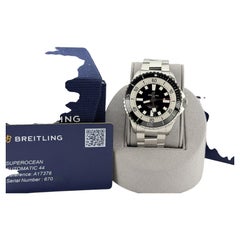 Breitling Superocean Automatic A17376 44mm Black Dial Stainless Steel Box Paper