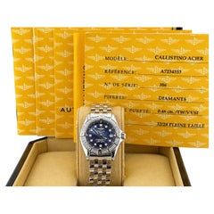 Breitling Callistino A72345 Blue Mother of Pearl Diamond Dial Steel Box Paper