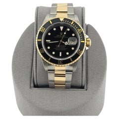 Rolex Submariner 16613 40mm Black Dial 18k Yellow Gold Stainless Steel
