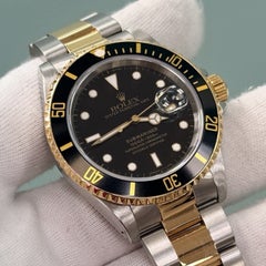 Rolex Submariner 16613 40mm Black Dial 18k Yellow Gold Stainless Steel