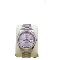 Rolex Day Date II President 218349 41mm Diamond Dial Bezel 18K White Gold