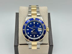 Rolex Submariner Blue 16613 40 mm 18 Karat Gelbgold und Edelstahl 2000