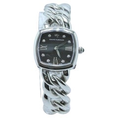David Yurman Albion 23MM Stainless Steel Watch With Diamond Black Face
