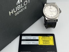 Hublot Classic Fusion 542.NX.2611.LR 42mm White Opaline Dial Titanium Box Paper