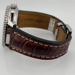 Breitling Navitimer 1884 A21350 Schwarzes Zifferblatt Edelstahl Lederband 45mm