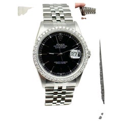 Rolex Datejust Thunderbird Turn-O-Graph 16264 Diamond Bezel Stainless Steel