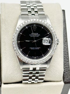 Rolex Datejust Thunderbird Turn-O-Graph 16264 Diamond Bezel Stainless Steel