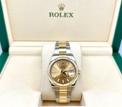 Rolex Datejust 126203 36mm Champagne Dial 18K Yellow Gold Steel Box Booklets