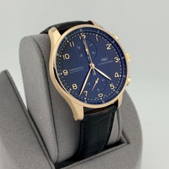 IWC Portuguese Chronograph Portugieser IW371415 41mm 18k Rose Gold Black Dial