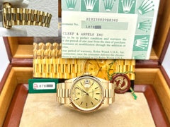 Van Cleef & Arpels Rolex Day Date President 18238 VCA 18K Yellow Gold Box Paper