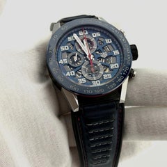 Tag Heuer Carrera Red Bull CAR2A1N.FT6100 45mm Blue Skeleton Dial Box Papers
