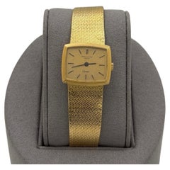Vintage Patek Philippe Ladies 3352/1 RARE Cartier Signed Dial 18k Yellow Gold