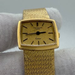 Vintage Patek Philippe Ladies 3352/1 RARE Cartier Signed Dial 18k Yellow Gold