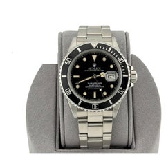 Rolex Submariner Date Triple Zero 168000 40mm Black Dial Stainless Steel