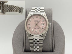 Rolex Datejust 1603 36mm Pink Diamond Dial 18k White Gold Stainless Steel