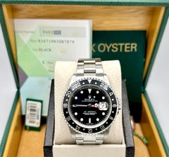 Rolex GMT-Master II 16710 de 2004, 40 mm, acier inoxydable noir, avec boîte et papiers