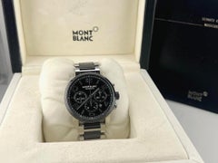 Montblanc Timewalker Chronograph 103094 43mm Steel Black Ceramic Box Paper