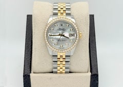 Rolex Datejust 178383 Midsize 31mm Diamond Bezel MOP Diamond Dial 18K Gold Steel