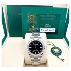 2025 Rolex Oyster Perpetual 126000 36mm Black Dial Stainless Steel Box Papers
