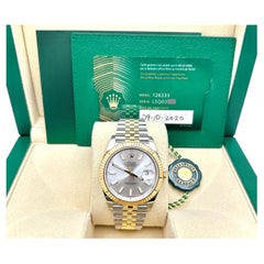 Rolex Datejust 41 126333 41mm Silver Dial 18K Yellow Gold Steel Box Paper