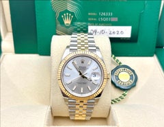Rolex Datejust 41 126333 41mm Silver Dial 18K Yellow Gold Steel Box Paper