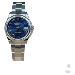 2021 Rolex Midsize 31mm Steel Datejust 278240 Blue Roman Dial Box Papers