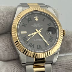 Rolex Datejust II Slate con quadrante Wimbledon 116333, 41 mm, acciaio e oro giallo 18 carati
