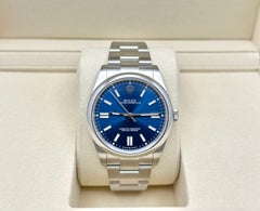 2025 Rolex Oyster Perpetual 124300 41mm Blue Dial Stainless Steel Box Papers