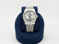 2004 Rolex Datejust 16234 36mm Silver Roman Dial 18k Gold Steel Jubilee