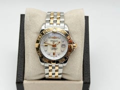 Breitling Ladies Galactic 32 C71356 MOP Diamond 18K Rose Gold Steel Box Paper