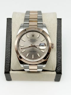 Rolex Datejust 41 126301 Sundust Zifferblatt 18K Roségold Stahl Box Papier