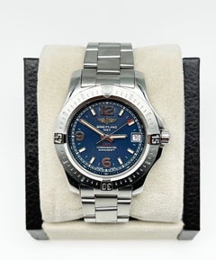Breitling Colt A74389 36mm blau Zifferblatt Edelstahl Box Booklet