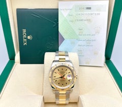 2026 Service Rolex Datejust Turn-O-Graph 116263 36mm 18k Gold Steel Box Paper