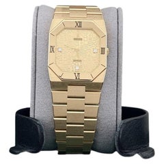 Rolex Cellini 4350 27mm Anniversary Diamond Dial 18k Yellow Gold Box Papers