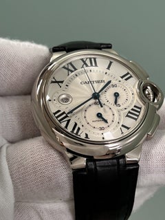 Cartier Ballon Bleu 3195 W6920005 42mm Cronógrafo Oro Blanco 18K Caja Papel