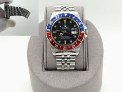 Rolex GMT Master Pepsi 16750 40mm PATINA MATTE Dial Red Blue Bezel Steel