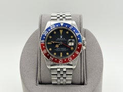 Rolex GMT Master Pepsi 16750 40mm PATINA MATTE Dial Red Blue Bezel Steel