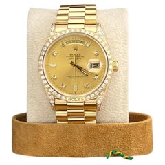 Rolex Day Date President 18138 Factory Diamond Dial Bezel & Lugs 18K Yellow Gold