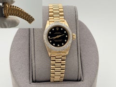 Rolex Lady President Oyster Perpetual 67188 Diamond Dial Diamond Bezel 18k Gold