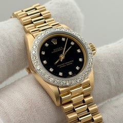 Rolex Lady President Oyster Perpetual 67188 Diamond Dial Diamond Bezel 18k Gold
