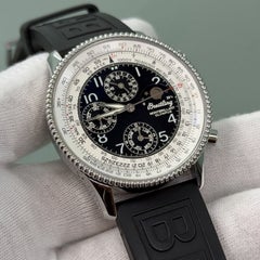 Breitling Montbrillant Olympus A19350 42 mm, quadrante nero, fasi lunari, acciaio inossidabile