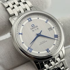 OMEGA De Ville Prestige 424.10.40.20.02.001 39,5 mm, cadran argenté, boîtier en acier, avec papiers