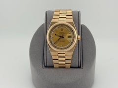 Rolex Day Date Oysterquartz 19018 Factory String Diamond Dial 18K Yellow Gold