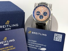 Breitling Navitimer B01 AB0138 43 mm, quadrante color rame, cassa in acciaio inossidabile, con documenti originali