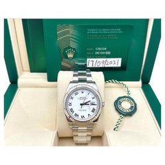 Rolex Datejust 41 126334 White Roman Dial 18k Gold Bezel Steel Box Paper 2021