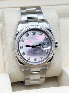 Rolex Datejust 116234 Factory Mother Of Pearl MOP Diamond Dial 18K Gold Steel