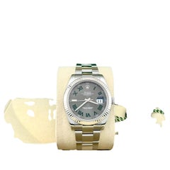 Rolex Datejust 41 126334 Slate Wimbledon Dial 18K White Gold Steel Box Paper