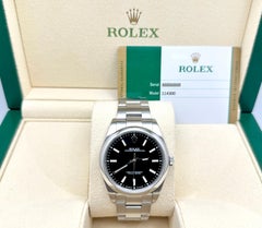 2018 Rolex Oyster Perpetual 114300 39mm Black Dial Stainless Steel Box Paper